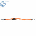 Set of 2 Heavy Duty 1" x 4' Ratchet Tie Down Straps with S Hook
