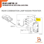 Rear Tail Light Lamp for Nissan Navara D22 (1998-2004)