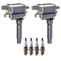 2X Ignition Coil & 4 Nickel Spark Plugs for Kia Sportage (2011–2016)
