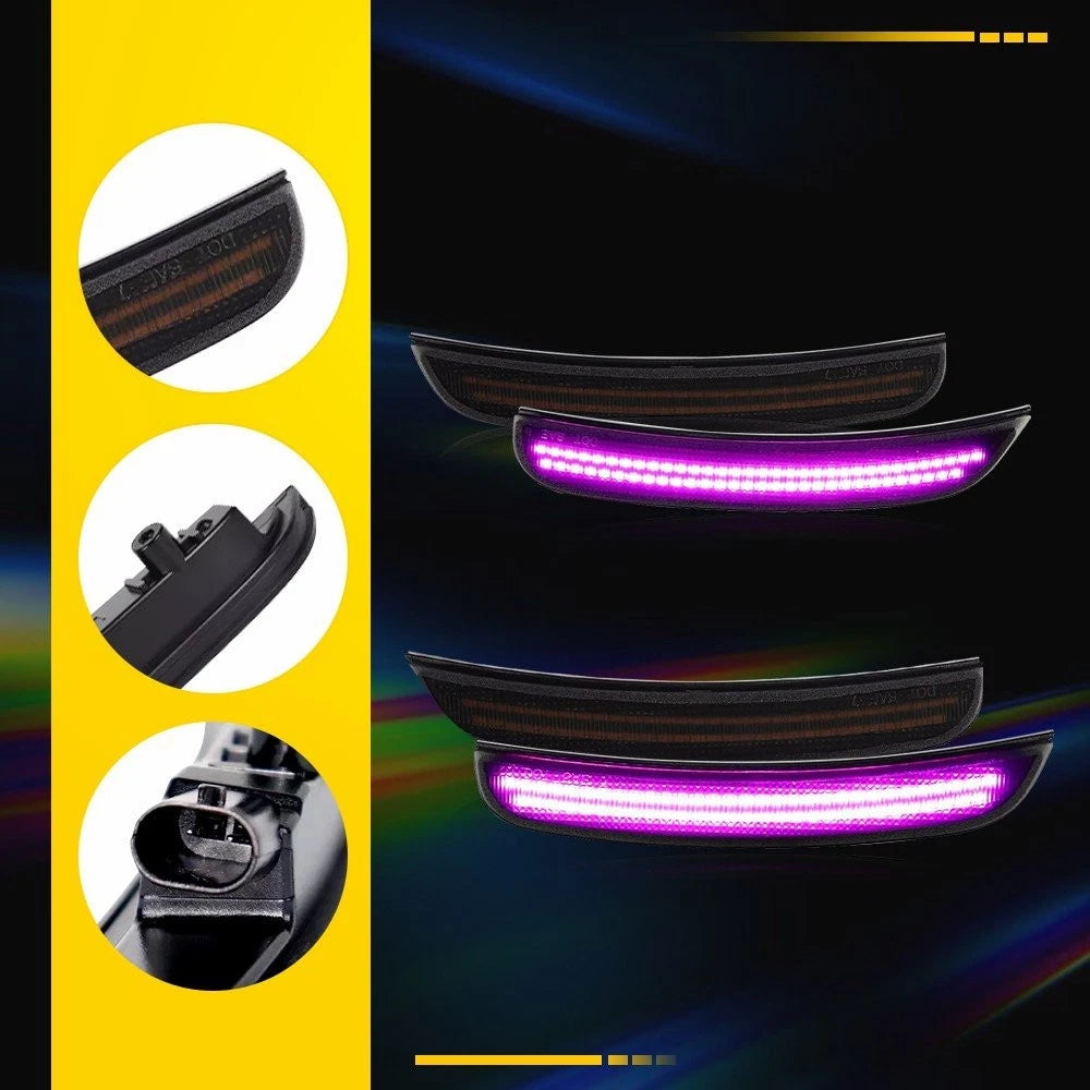 LED Side Bumper Marker for Dodge Charger (2015–2022) - Smoked Purple