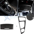 2PCS Real Carbon Fiber Gear Shift Panel Decals for Infiniti Q50 (2014–2024)