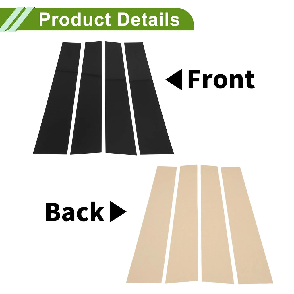Set of 4 Pillar Window Trim for Dodge Ram (2019–2023) Black