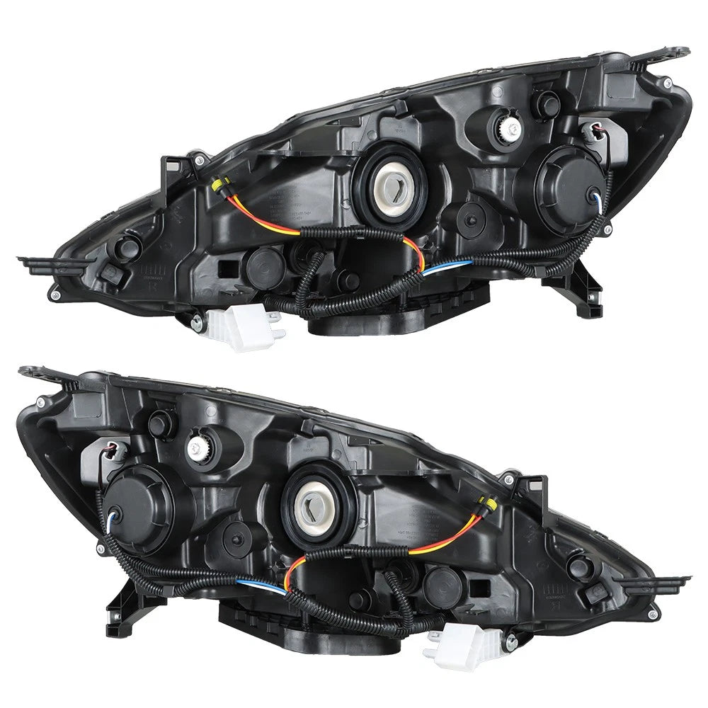 Set of 2 Replacement Headlights for Nissan Sentra (2016–2018) LH+RH Chrome Halogen