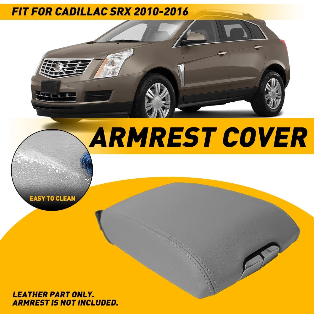 Microfiber Leather Console Lid Armrest Cover for Cadillac SRX (2010–2016)