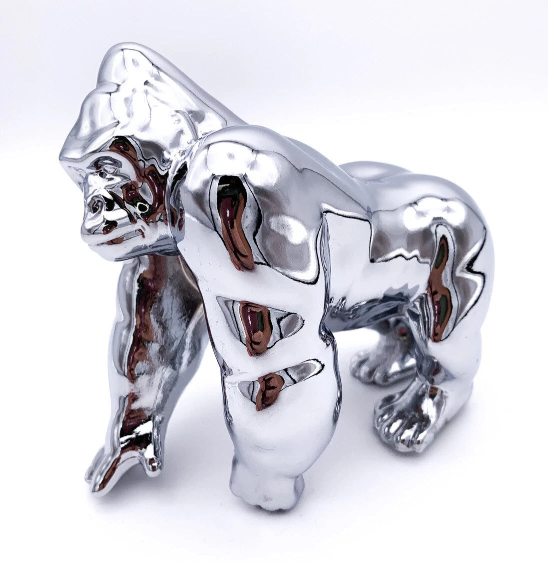 Universal Chrome Die Cast Gorilla King Hood Ornament for Universal Fit (Fit)