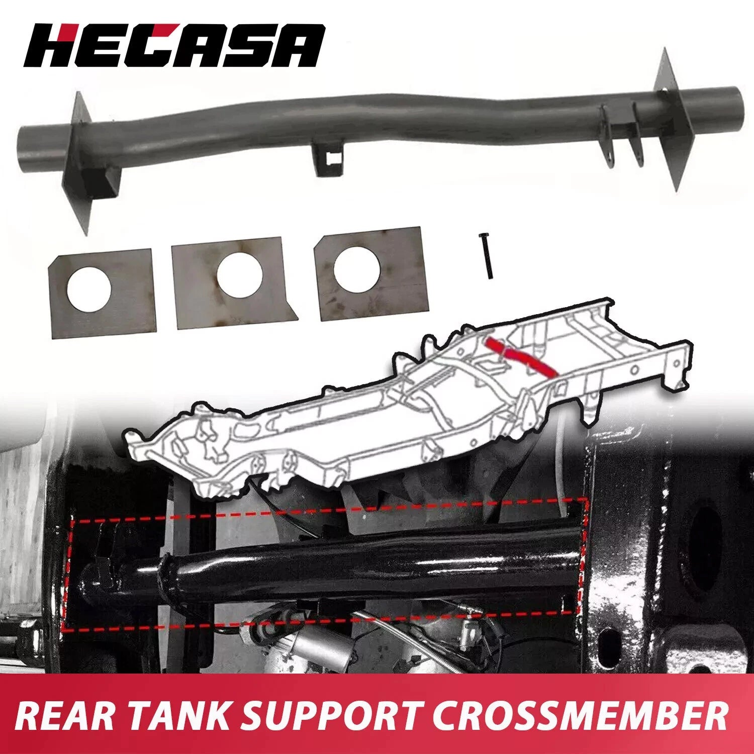 Rear Tank Support Bar Crossmember for Chevy Silverado/GMC Sierra 1500/2500 (1999–2010)