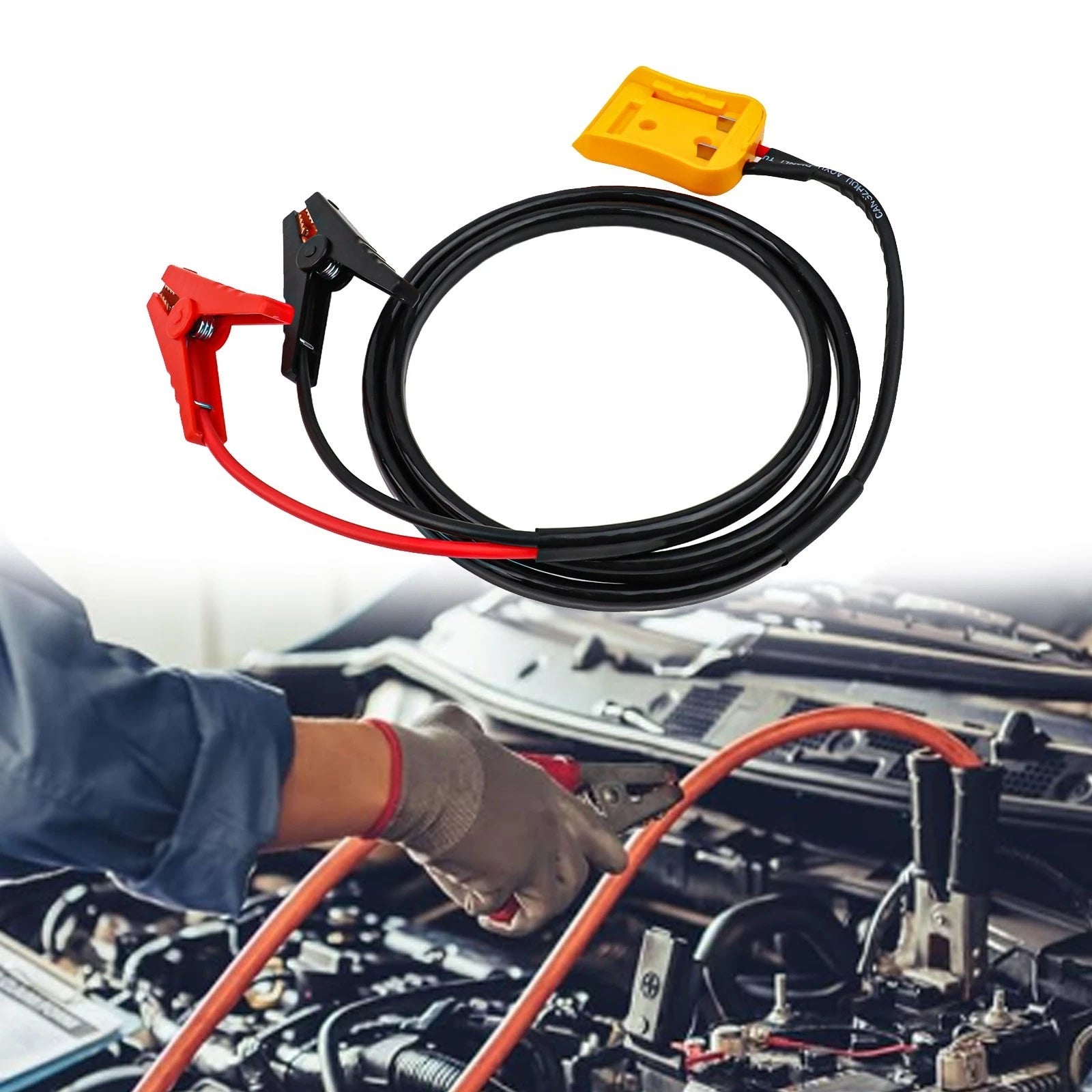 Heavy Duty 8AWG Jump Start Cables with Enhanced Grip Clamps