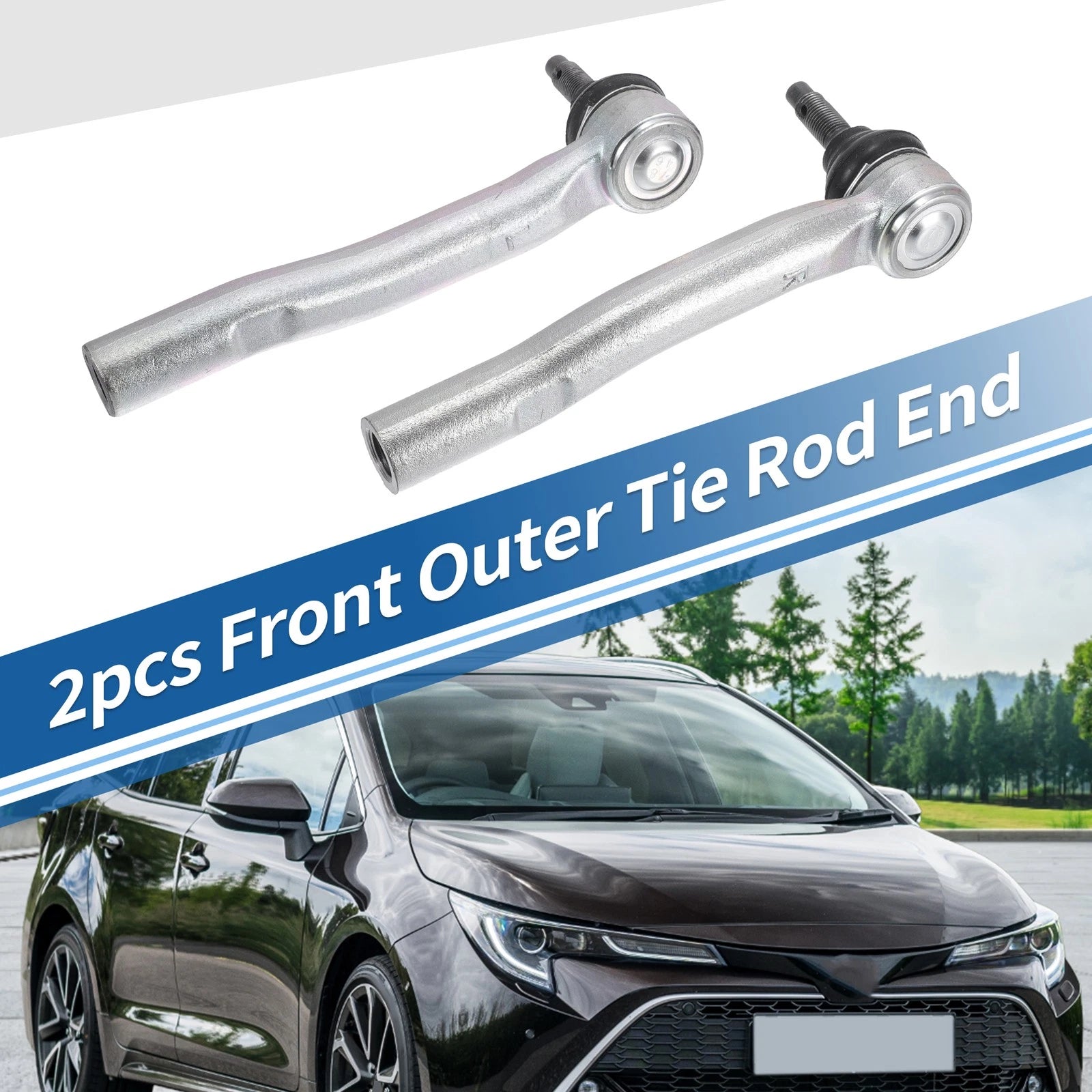 2pcs Front Outer Tie Rod End Links for Lexus RX350 RX450h (2007–2022) No. ES800533/ES800534