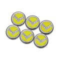 Chrome Cap Covers w/Yellow C-Fiber Flag Inlay for 2014-19 Corvette Z06 Automatic