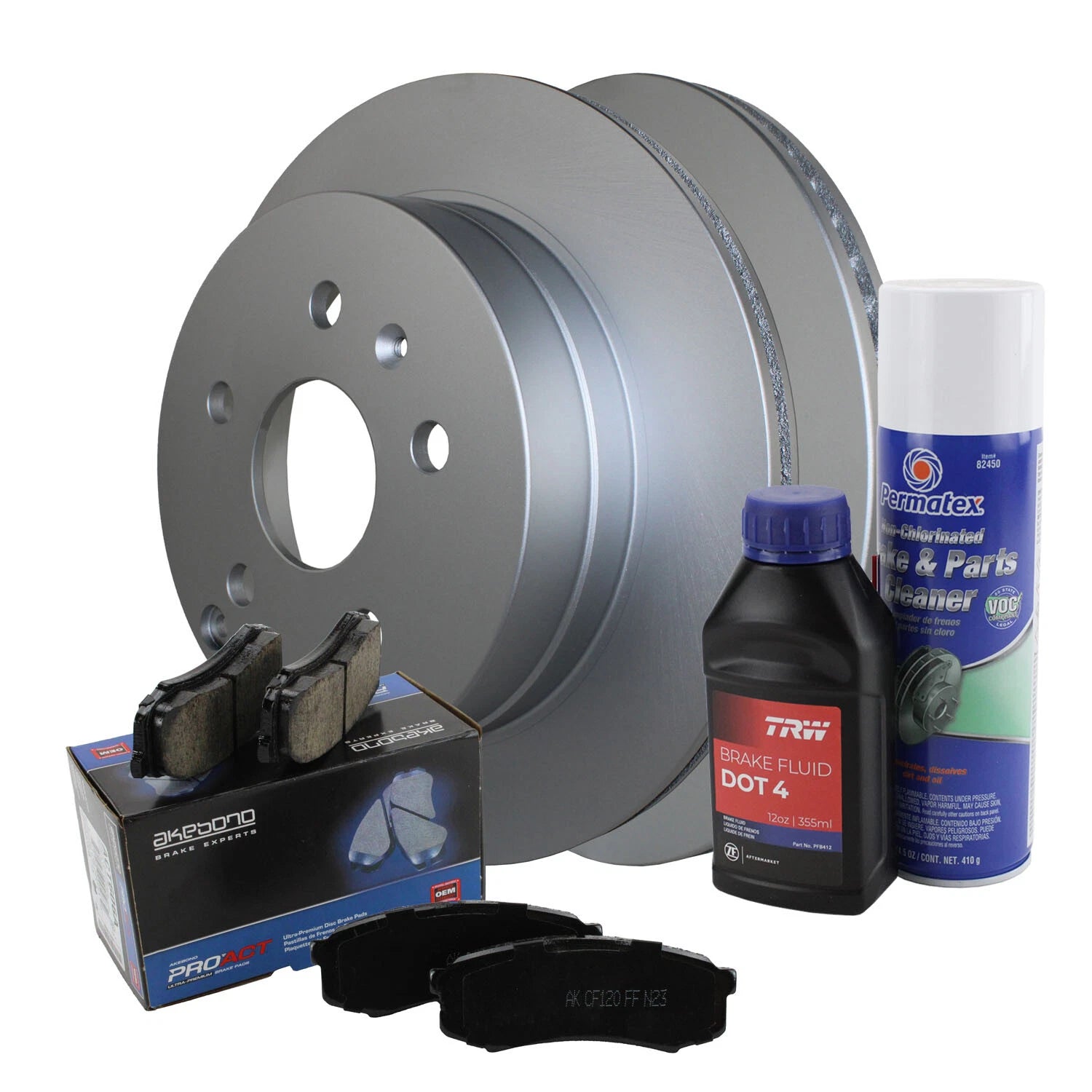 Rear Brake Kit 303mm Rotors & Akebono Pads for Chevy Equinox GMC Terrain (2010–2017)