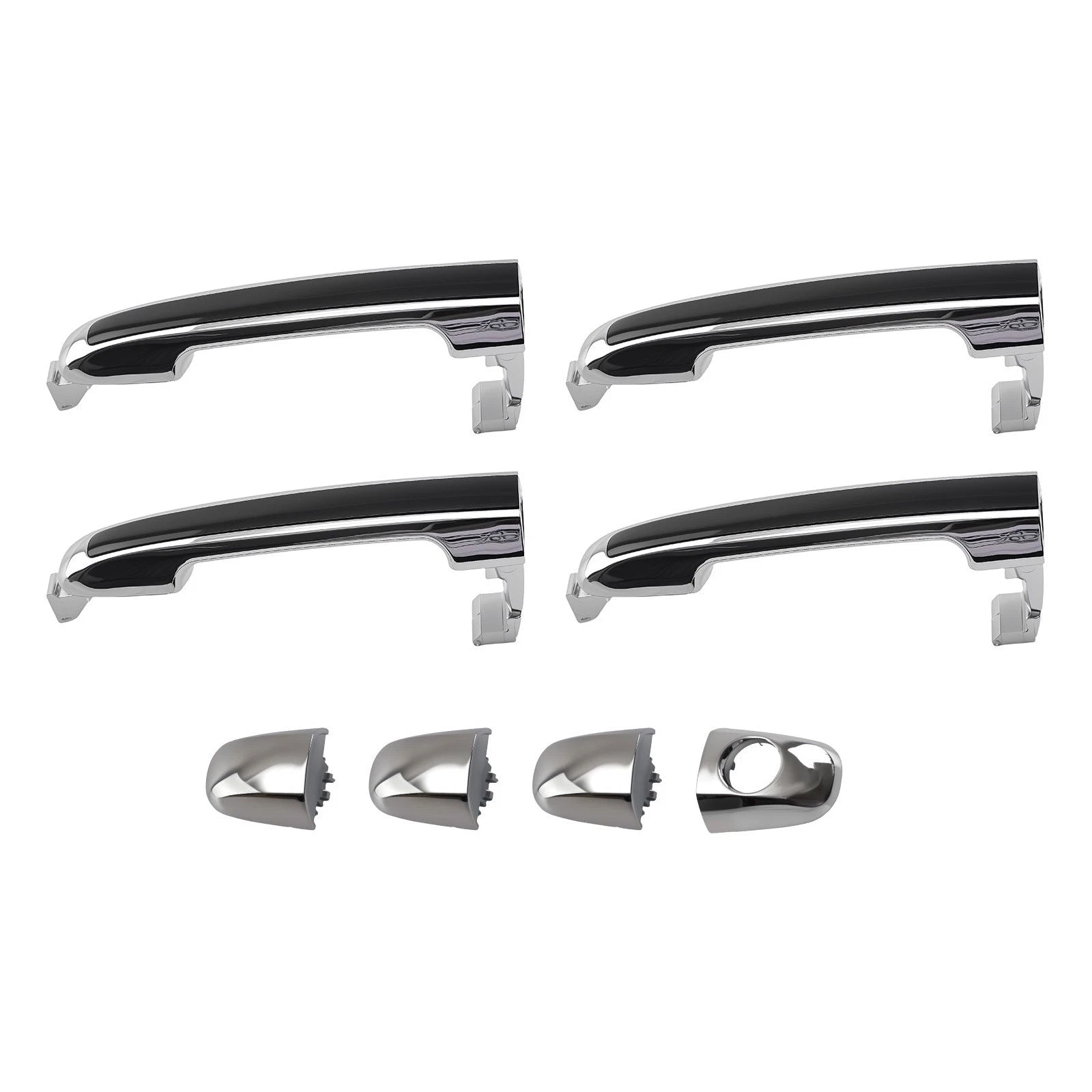 Set of 4 Exterior Door Handles for Hyundai Sonata (2005–2010) 82652-3K010 Black