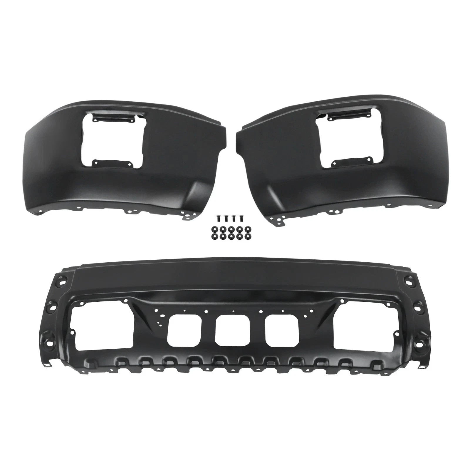Front Bumper Face Bar for GMC Sierra 1500 (2014–2015) Black Steel