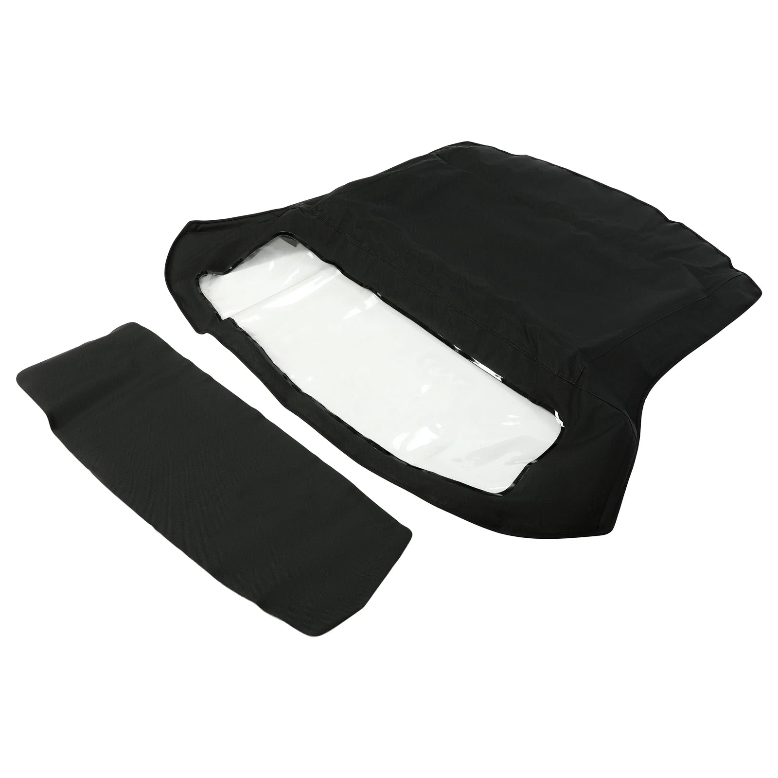 Convertible Soft Top for Fiat 124 (1966–1979) Black Sailcloth Vinyl