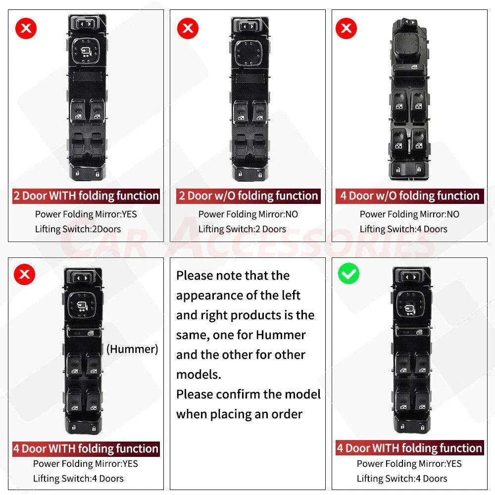 Power Window Switch for Chevy Silverado (2007–2013) #15112971