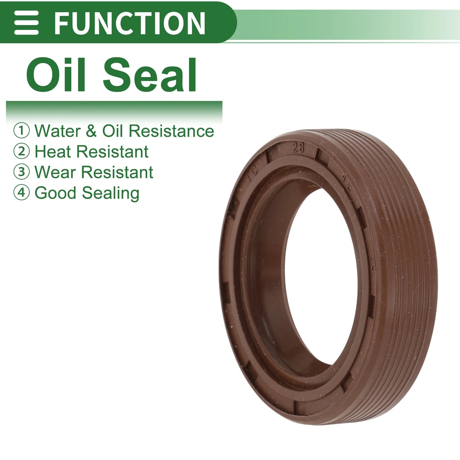 Set of 5 Oil Seals FKM Rubber 28x42x10mm for High Pressure