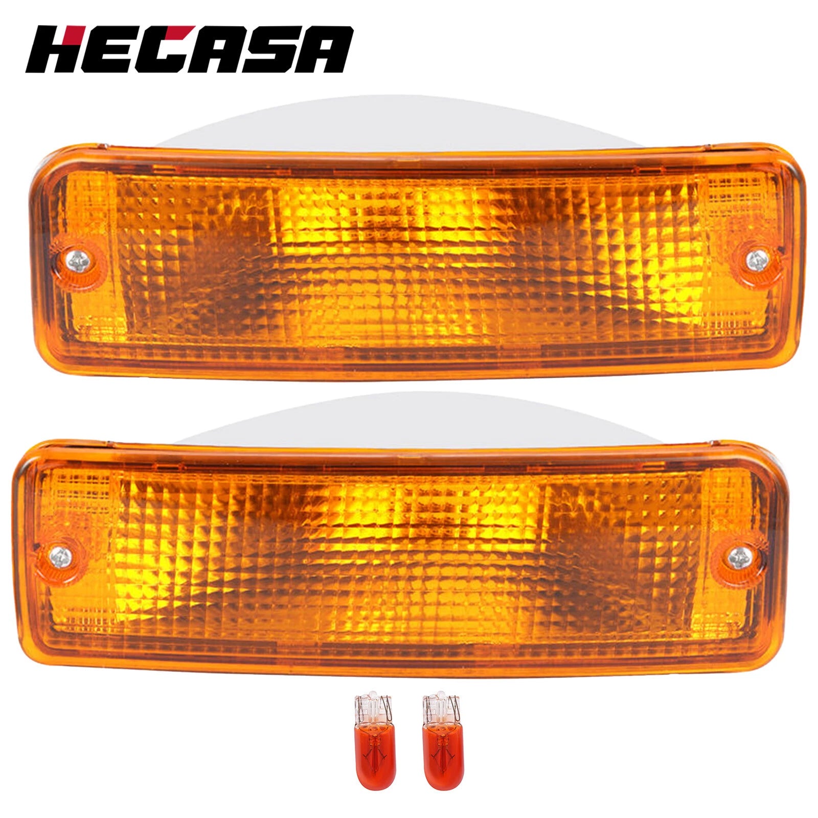 1 Pair Turn Signal Light Yellow Lens for Toyota Pick-Up Truck (1989–1995)