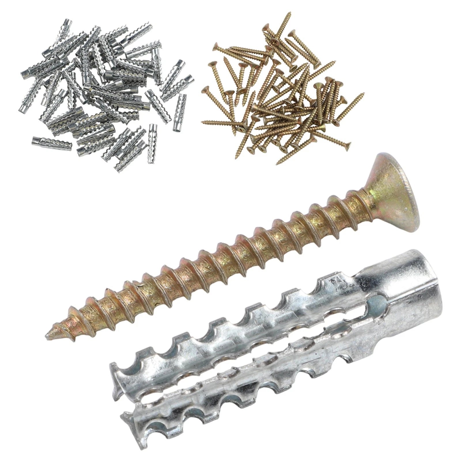 2X Metal Screws with Expansion Tube for Contractors and DIY Enthusiasts