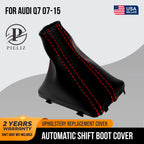 Automatic Shift Boot for Audi Q7 (2007–2015) Red Stitch Leather Synthetic