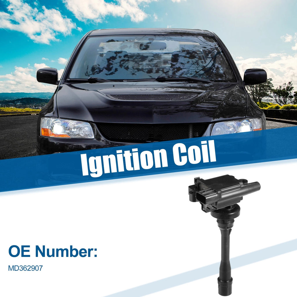 Ignition Coil for Mitsubishi Mirage Galant (No.MD362907) Rubber Metal Black