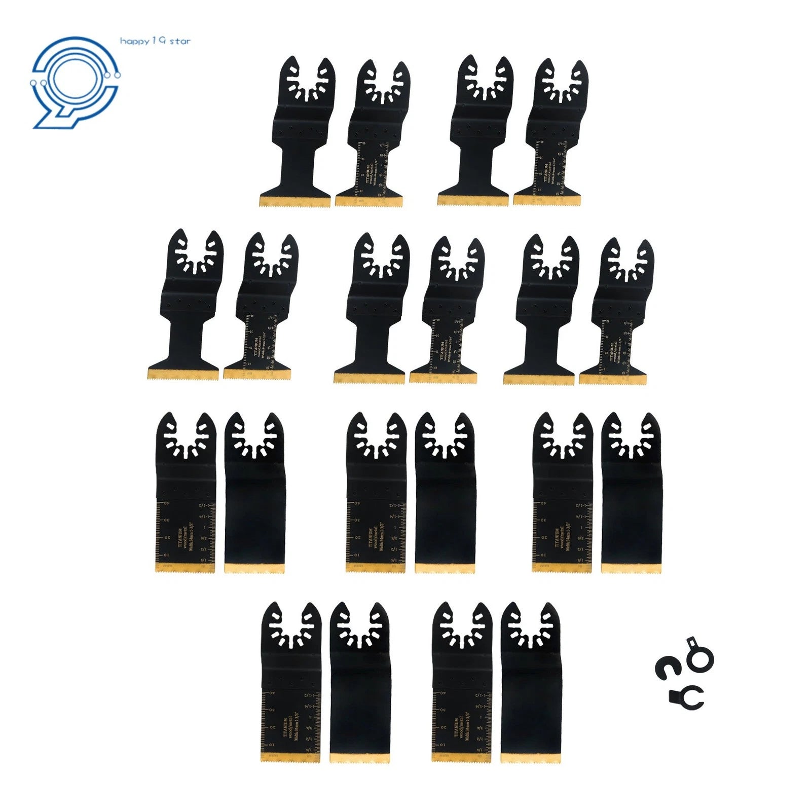 20Pcs Titanium Cutting Blades Kit for Multi-Tool