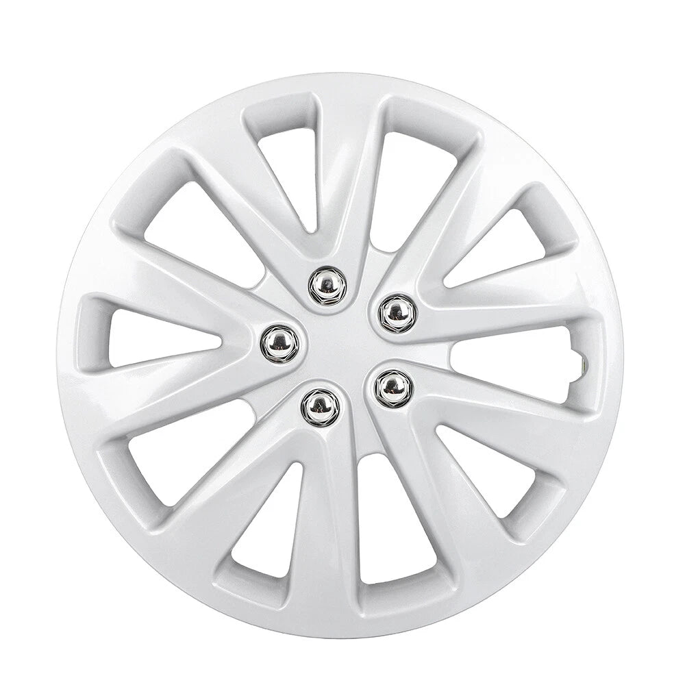 Set of 4 15" Wheel Hub Caps Full Rim Covers Silver Universal