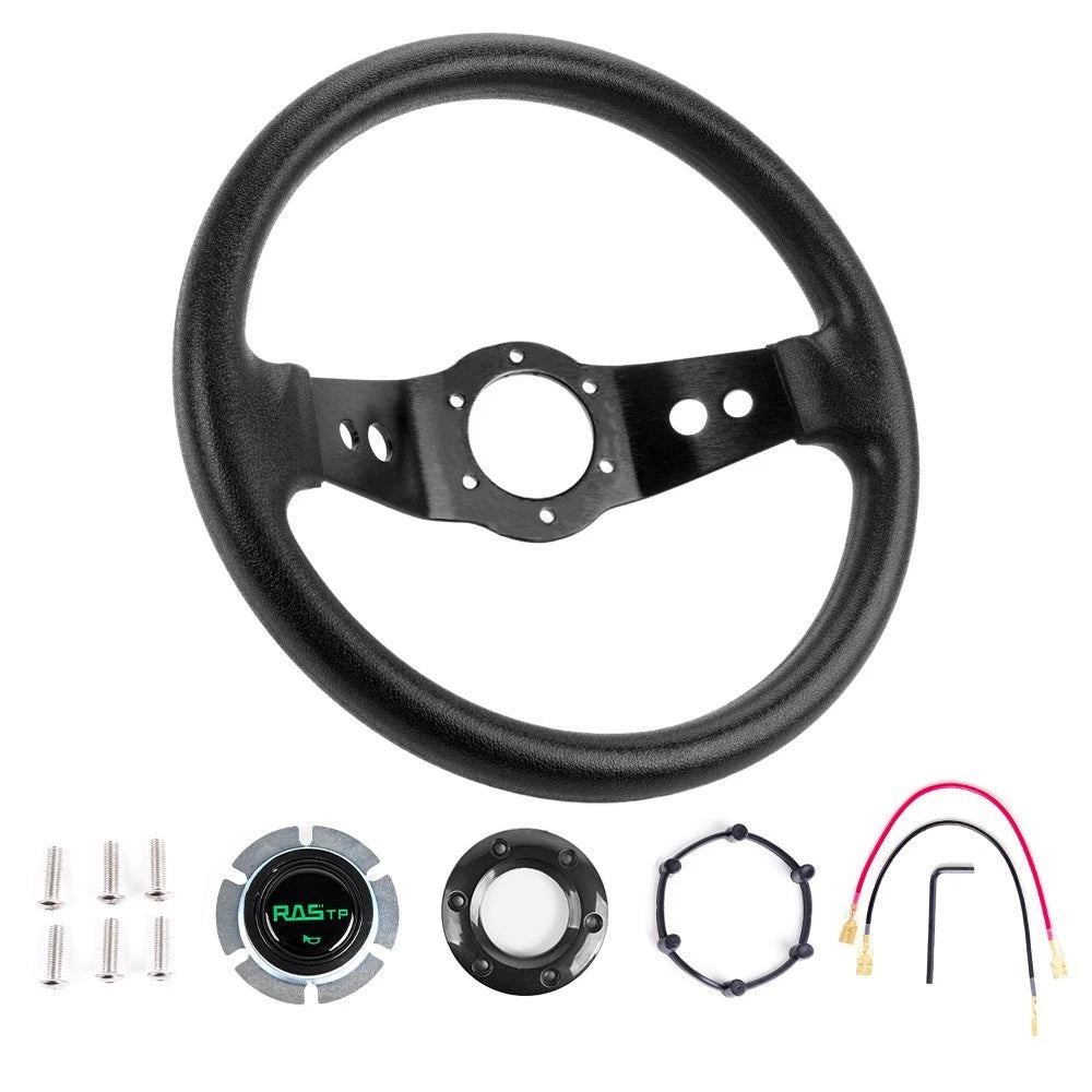 Flat Dish Racing Steering Wheel for Universal Fit (12.5"/320mm)