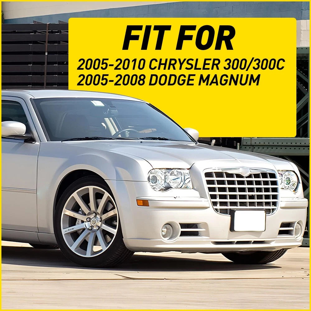 Set of 6 Chrome Door Pillar Post Trim for Chrysler 300 300C (2005–2010)