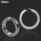 Set of 4 Split Ring Hook Swivels for Terminal Tackle (304 Stainless Steel)