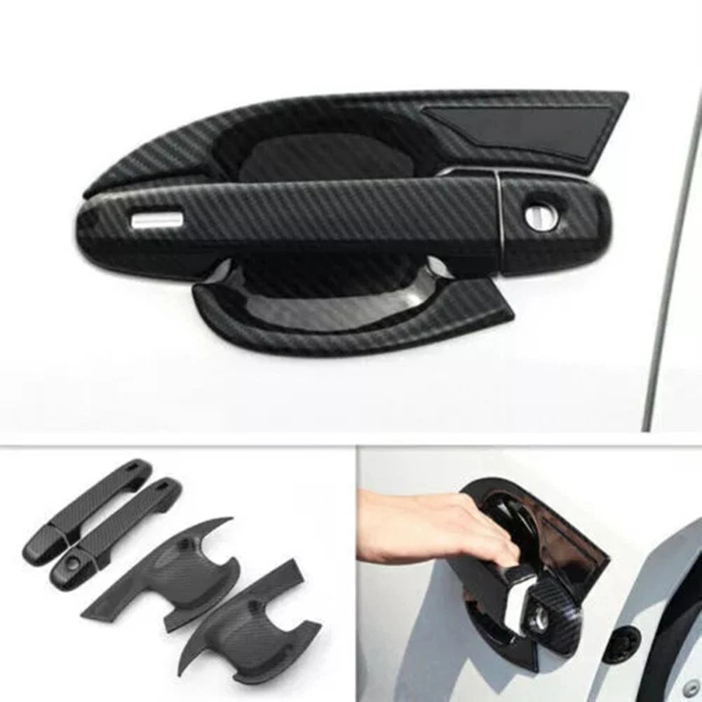 Set of 4 Carbon Fiber Front Door Handle Covers for Toyota C-HR (2017–2022)
