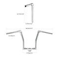 13" Rise Ape Hanger Handlebar for Harley Low Rider S, Street Bob Chrome