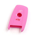 Pink Silicone Key Fob Cover for BMW 1 3 5 7 Series (2000–2023)