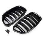 Gloss Black Front Kidney Grille for BMW 5-Series F10 F11 (2010-2016)