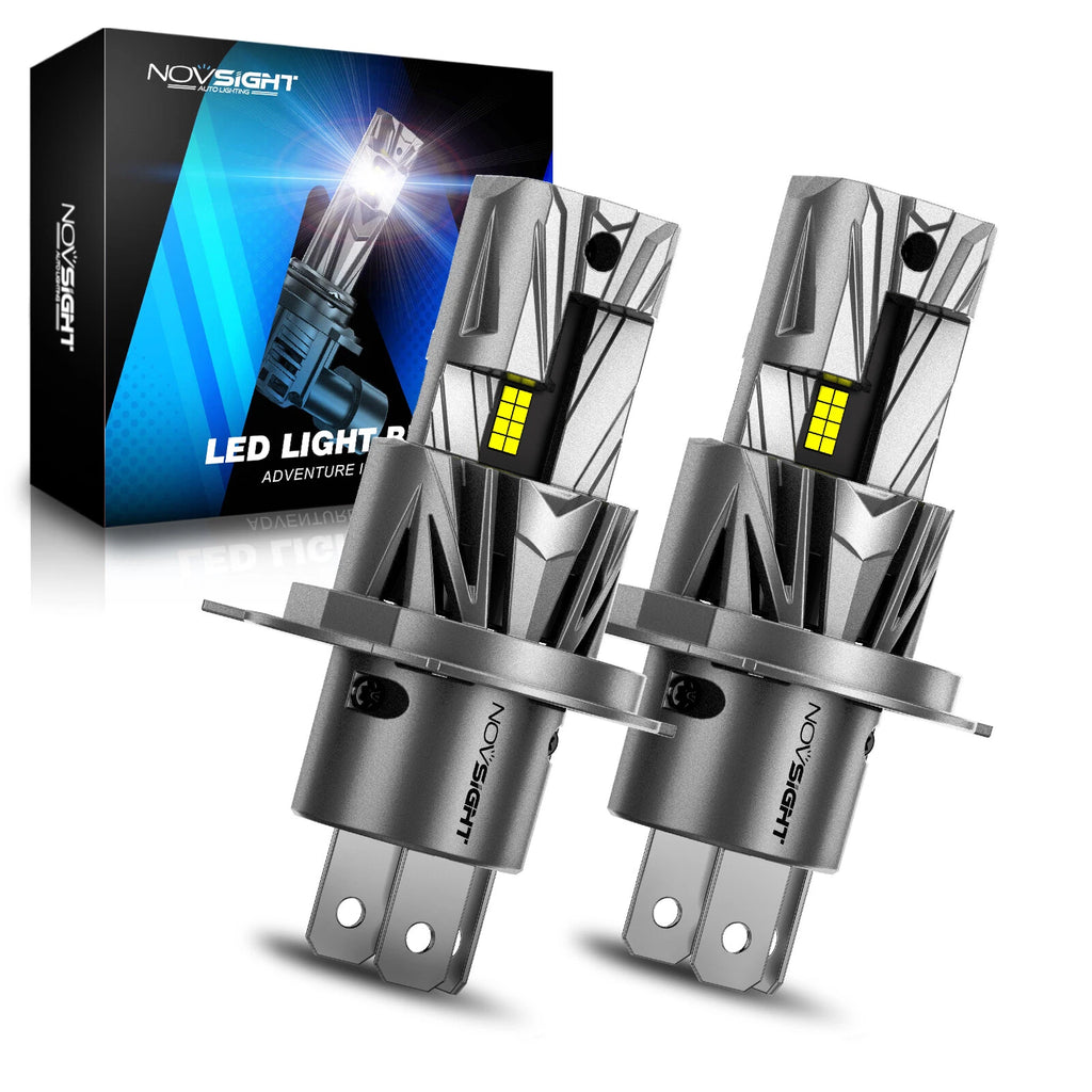 2X H4 LED Headlight Bulbs for NOVSIGHT Conversion Kit (18000LM, 70W)