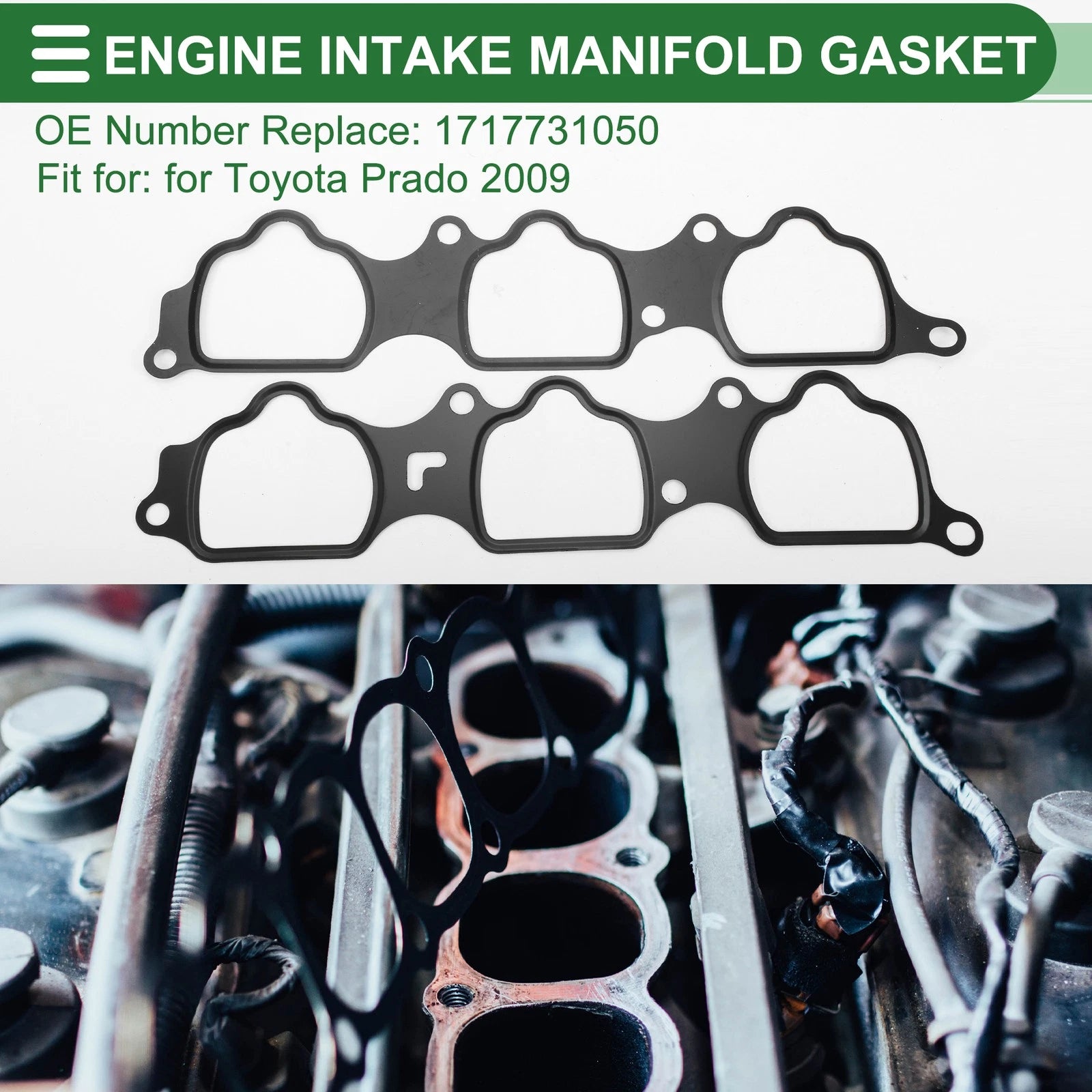 Lower Engine Intake Manifold Gasket for Toyota Prado (2009) No. 1717731050