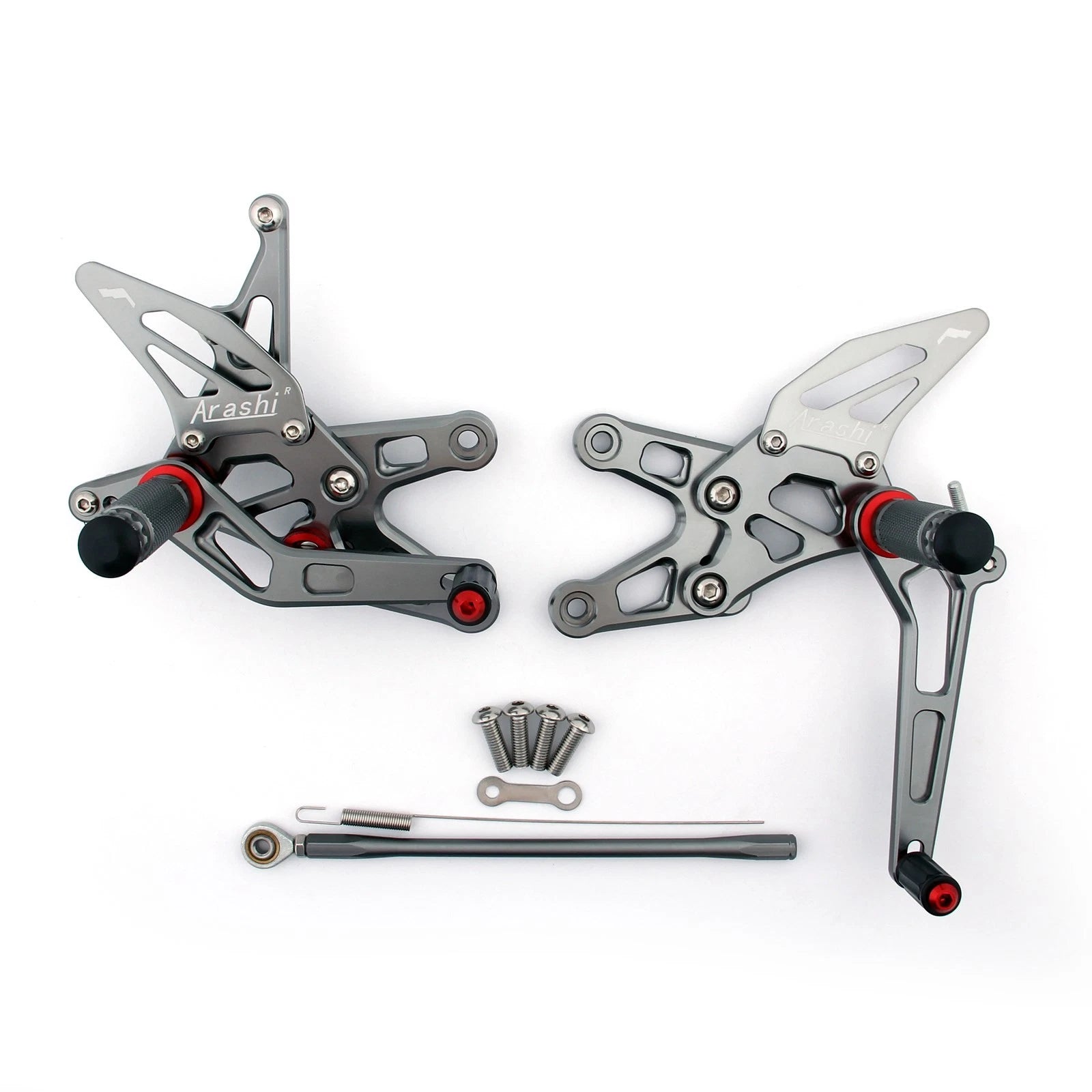 Rearset Foot Pegs for Kawasaki ZX10R (2006–2007) Gray AV
