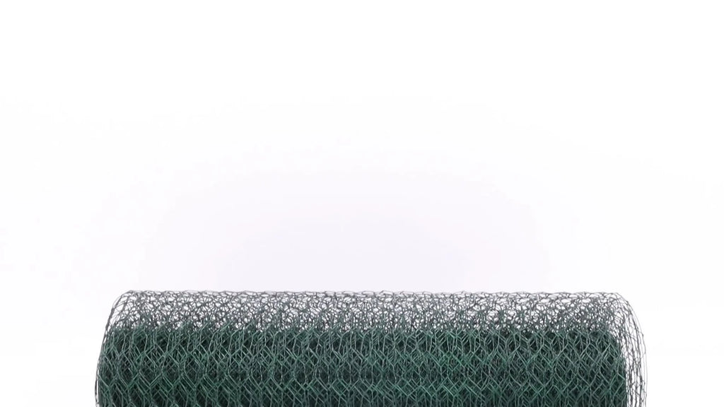 24In Green Chicken Wire Fencing for Poultry Netting (PVC Coated)