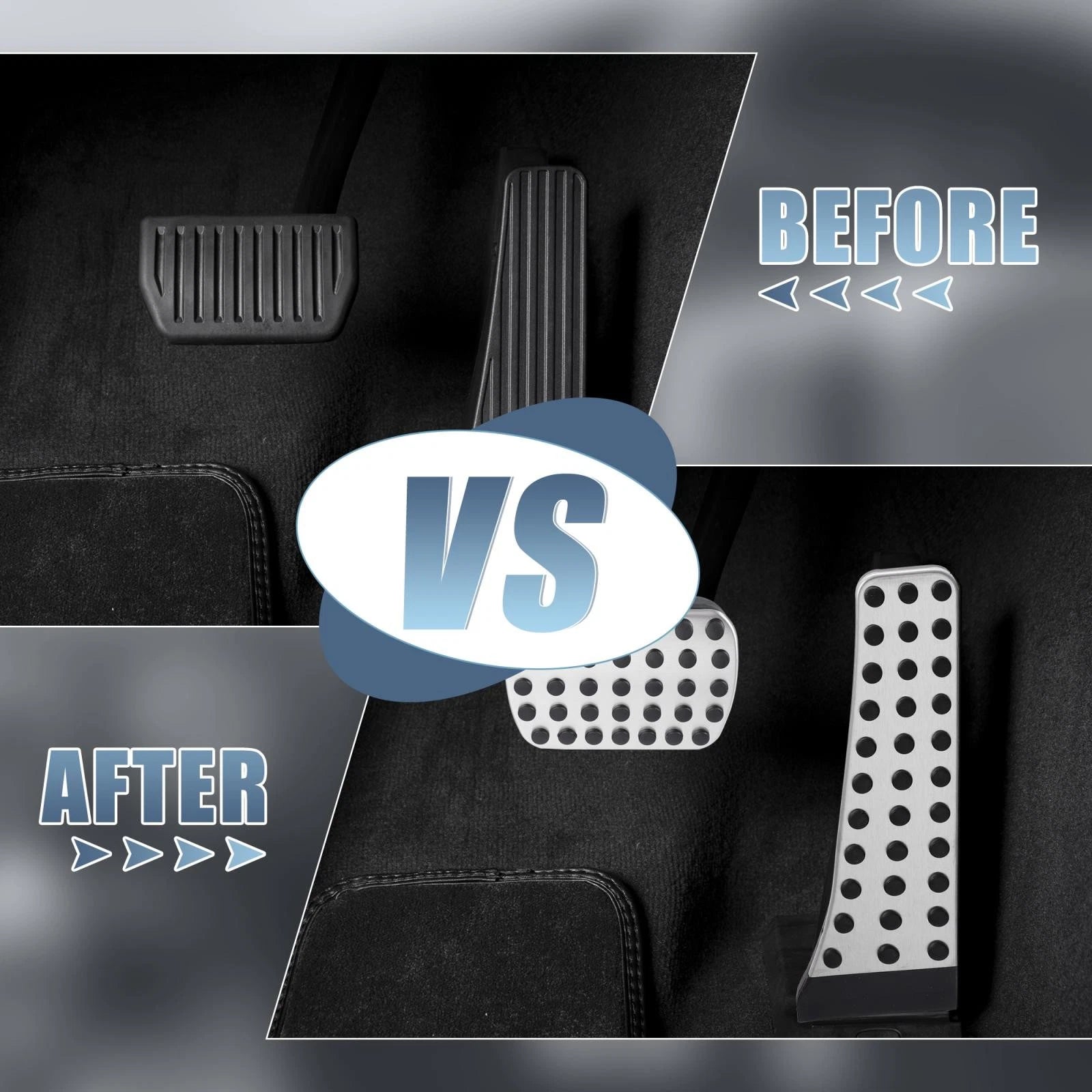 2pcs Gas Brake Pedal Pads Cover for Mercedes-Benz C E S GLC GLK SLK Class