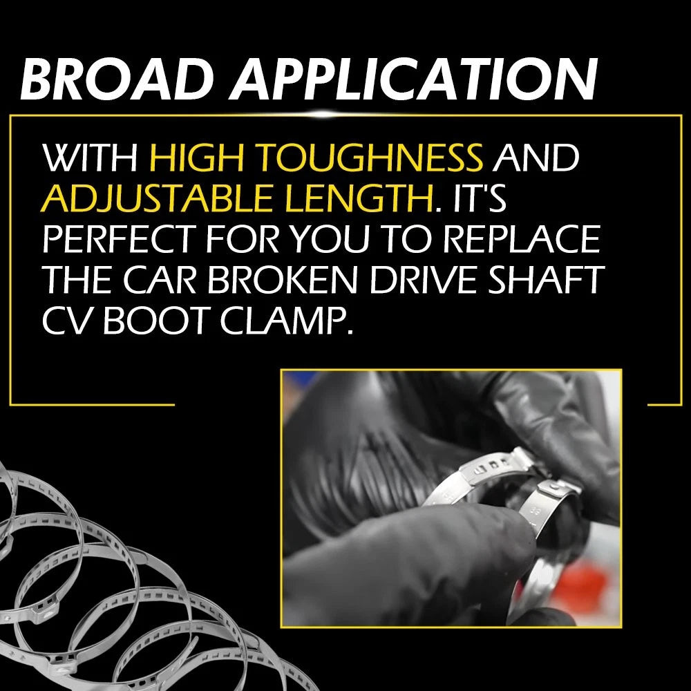 Adjustable Axle CV Joint Boot Clamp Tool with 20 Crimp Bands Universal