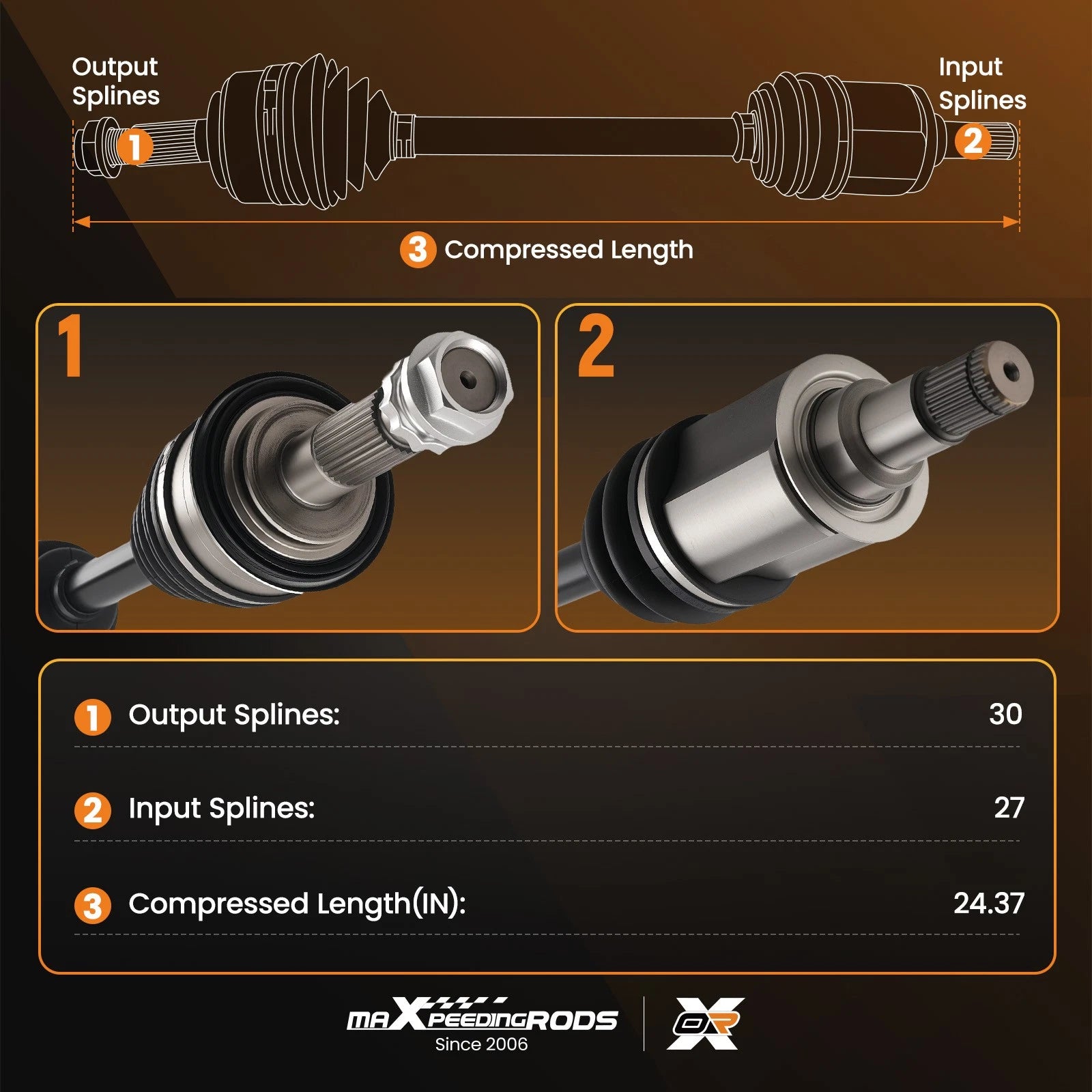 Front CV Axle for Toyota 4Runner Tacoma 4WD (1995–2002) Left or Right