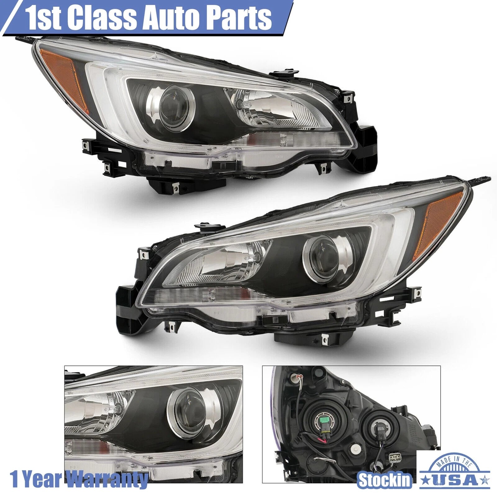 Halogen Headlight Set for Subaru Legacy Outback (2015-2017)