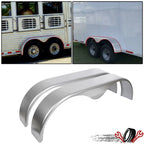 Set of 2 Tandem Trailer Fenders for Double Axle (13"–15") Teardrop Trailers