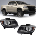 Set of 2 Headlight Assemblies for Chevy Colorado (2015–2021) Projector