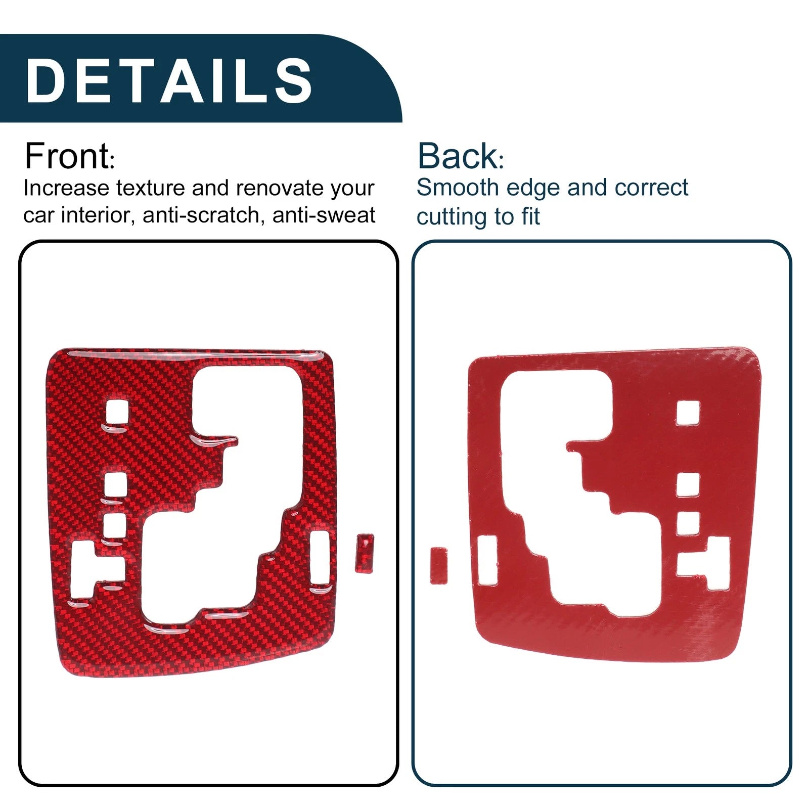 ABS Gear Shift Knob Cover Decal for Mazda 3 Axela (2010–2013) Red