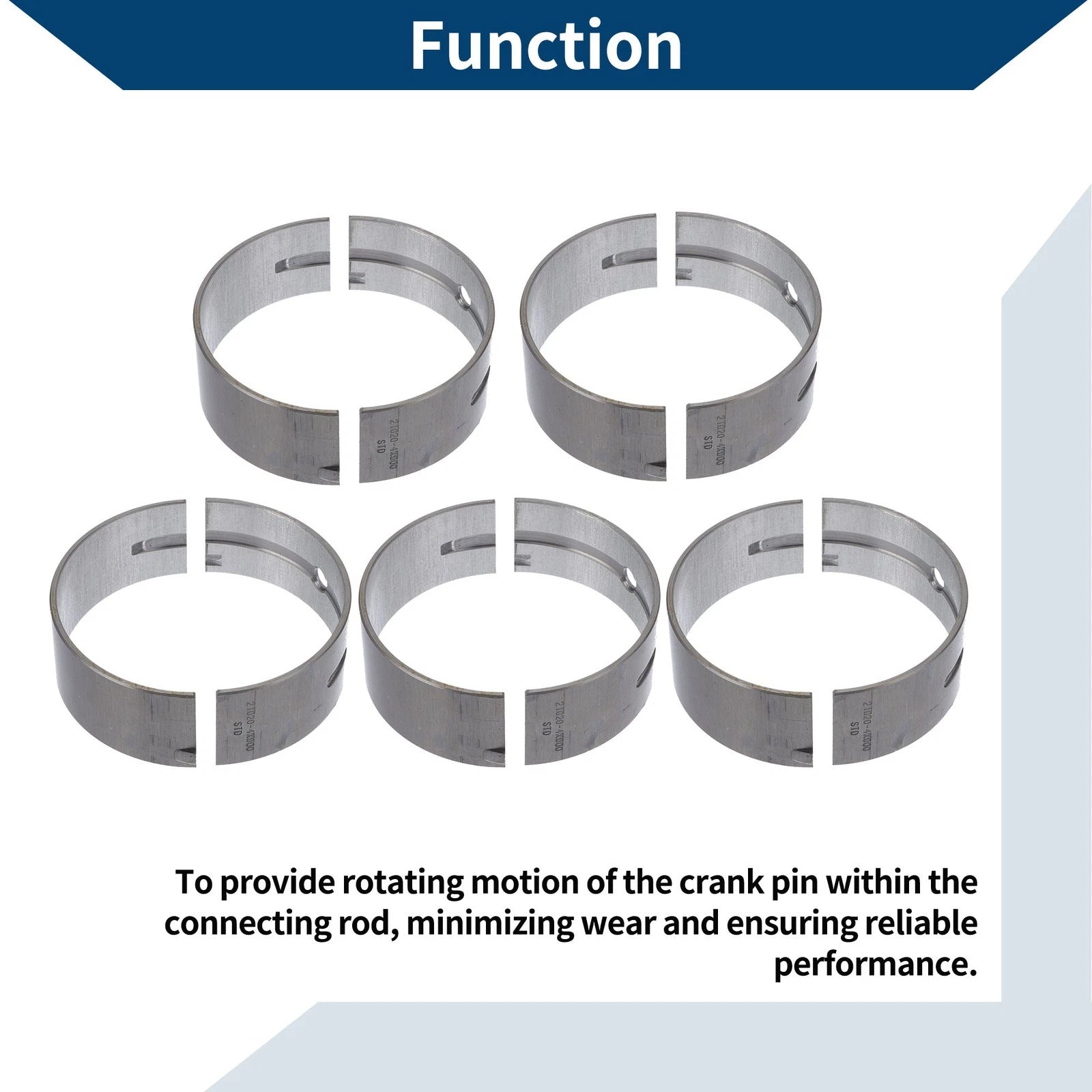 Main Bearing Set No.210204X900 for Kia K2700 (1997–1999)