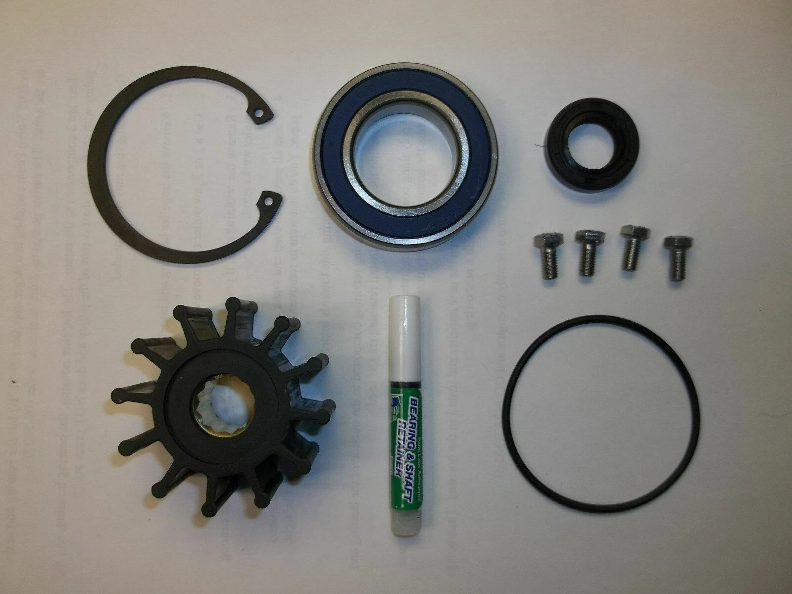 Raw Sea Water Pump Repair Kit for Volvo Penta (Crank Mounted)
