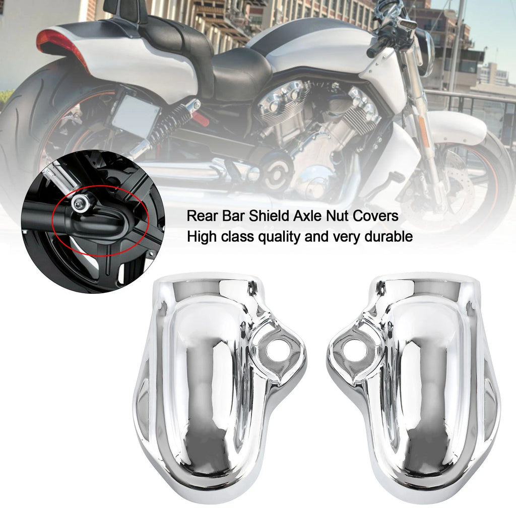 Rear Bar Shield Axle Nut Covers for Harley V-Rod VRSC Night Rod (2002–2017)