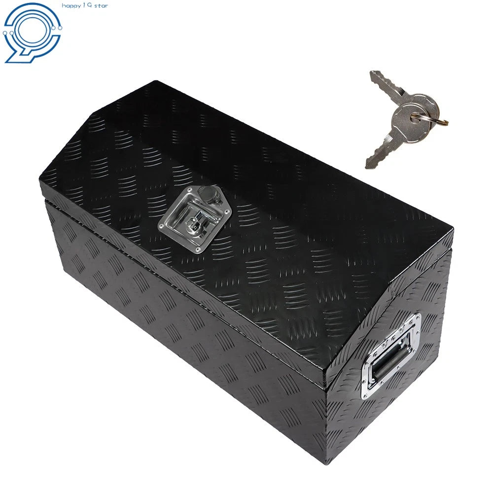 30" Black Aluminum Truck Tool Box for Pickup Trailer (Fits Most Models)