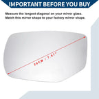 Heated Left Side Mirror Glass for Honda Accord (2013-2017)