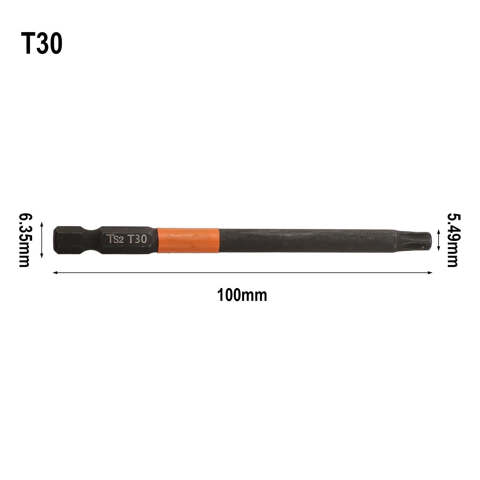 Hex Head Drill Bit T40 for Air Drills (Alloy Steel)