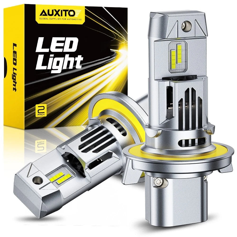2X H13 9008 LED Headlight Bulbs for 66000LM 6500K